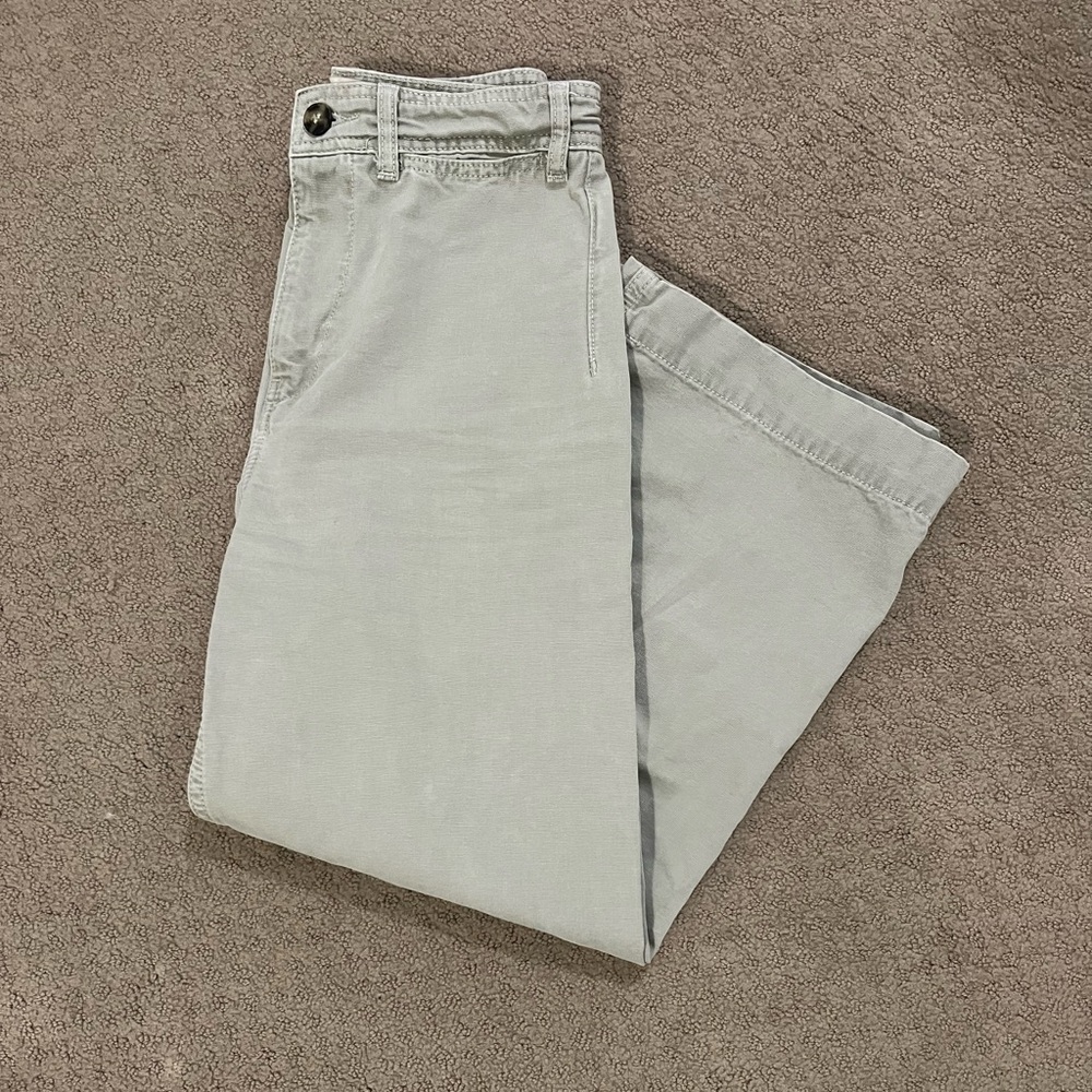 We The Free jeans in distressed light sage